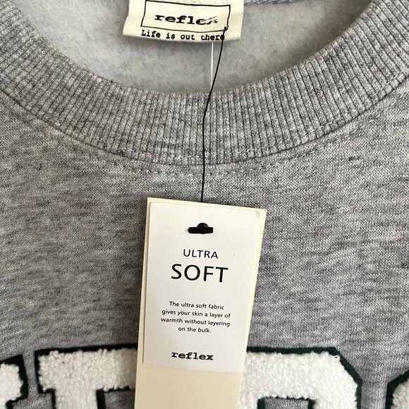 Reflex Womens MERCI Gray Crewneck Sweatshirt_S_NWT - Picture 2 of 4
